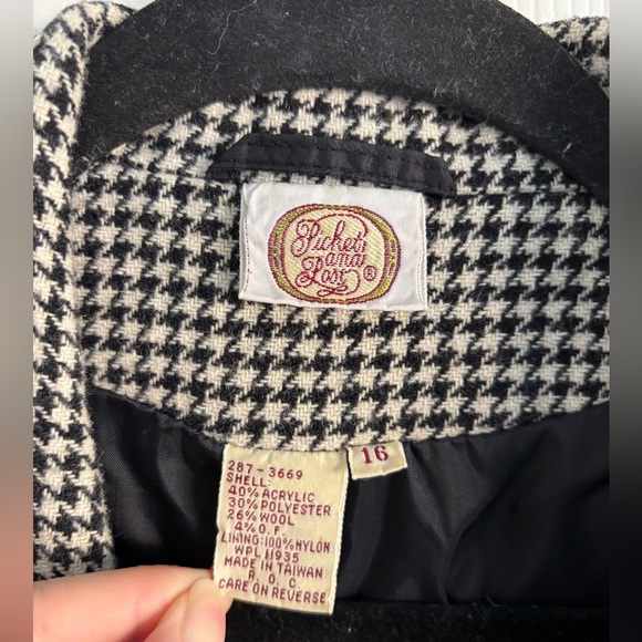 Houndstooth Wool Blazer - Picture 2 of 7